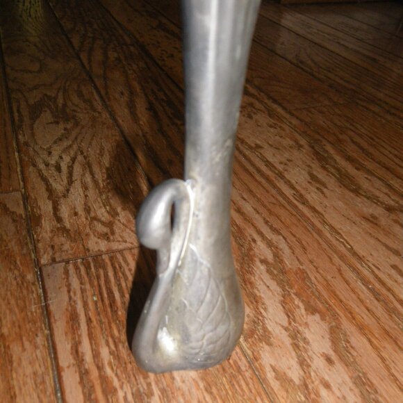 Vintage Small Metal Art Deco Style Vase w/ Swan Motif - Picture 3 of 4